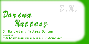 dorina mattesz business card